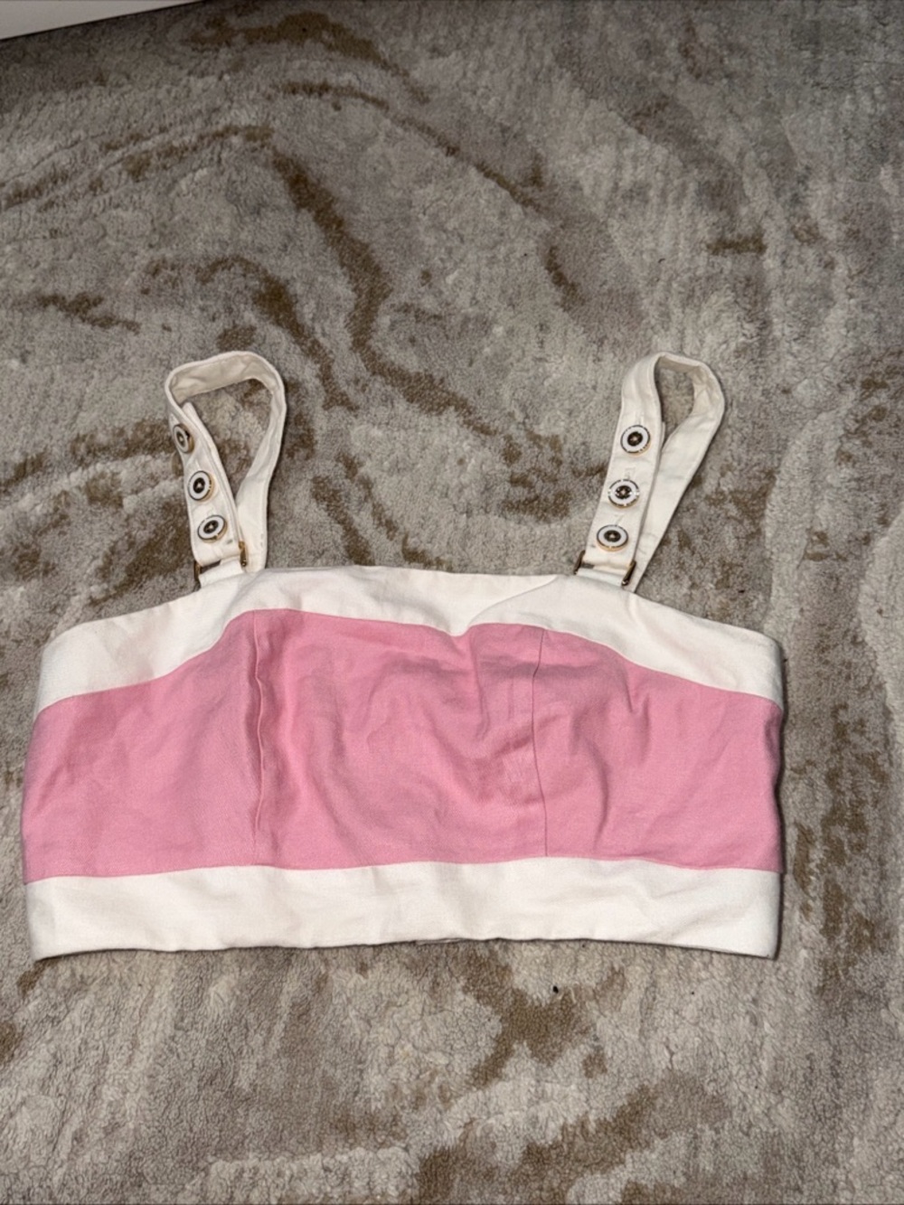 Maeve by anthropology linen pink and white trouser size XS. Women’s.
